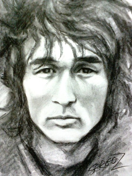Виктор Цой карандашом