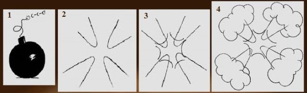 Легкий рисунок взрыва