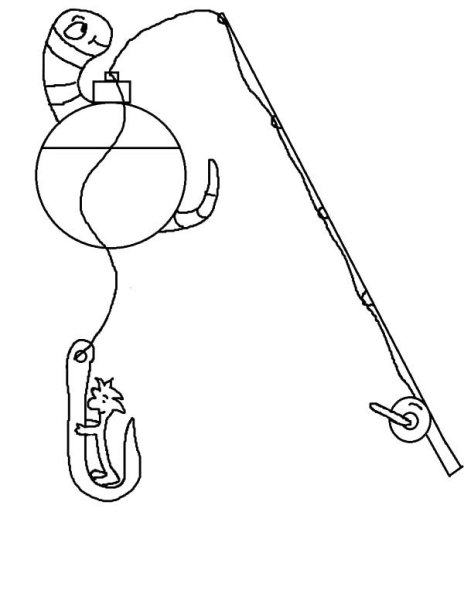 Удочка из бумаги