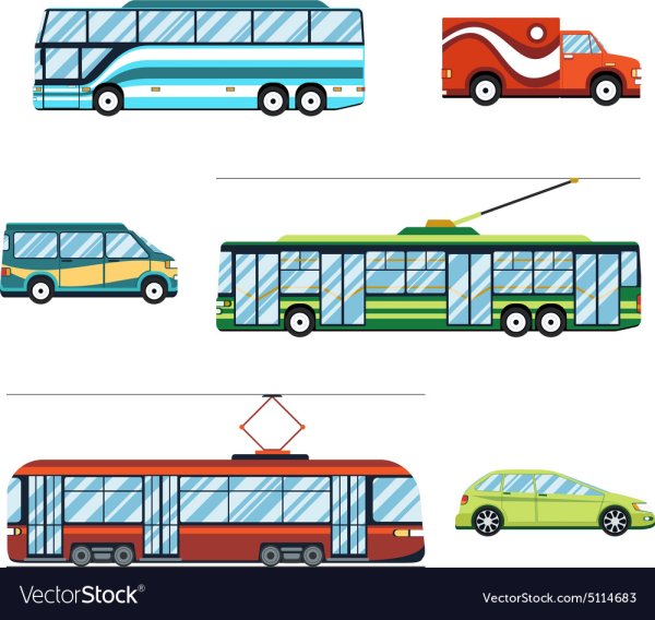 Нарисовать общественный транспорт