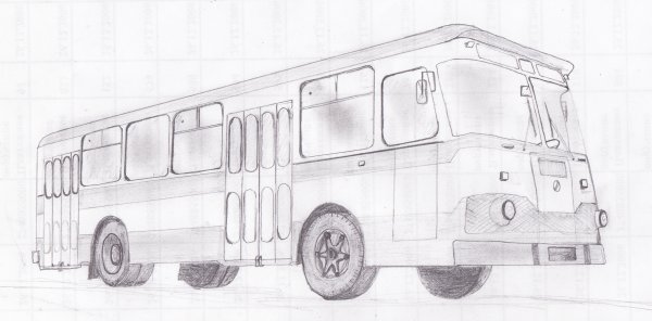 ЛИАЗ 677 нарисован