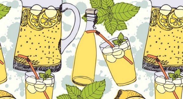 Лимонад сверху рисунок