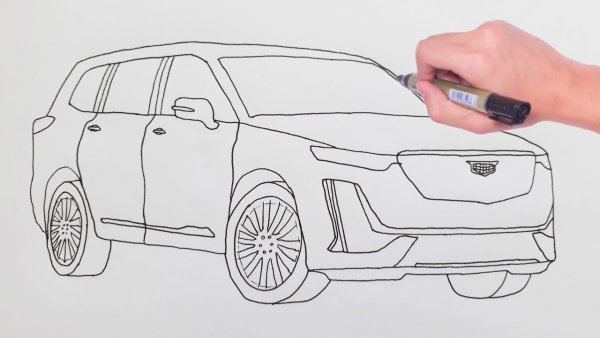 Рисунки карандашом Кадилака поэтапно