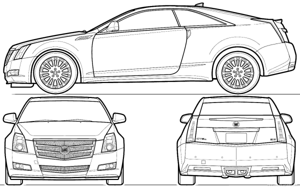 Cadillac CTS купе чертеж