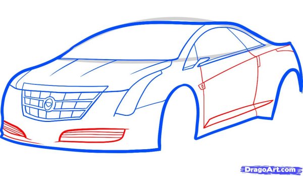 Машины для срисовки Кадиллак