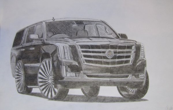 Раскраски машины Кадиллак Эскалейд