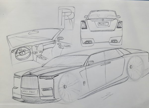 Лимузин Роллс Ройс чертежи