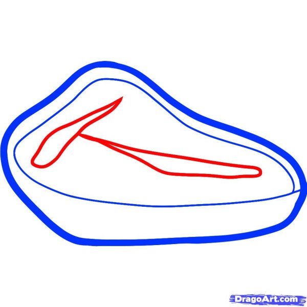 Нарисовать мясо карандашом