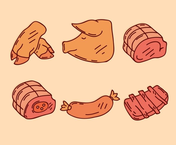 Мясо иллюстрация
