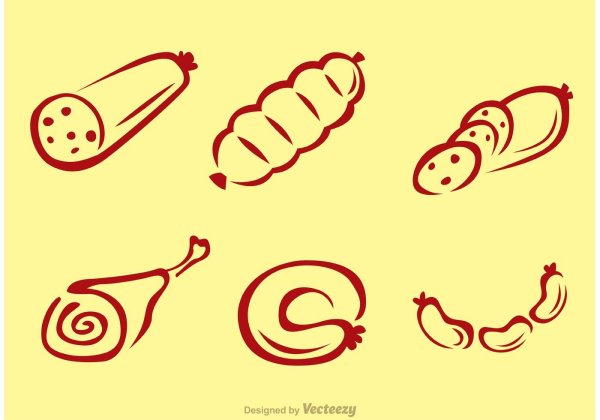 Колбаса силуэт