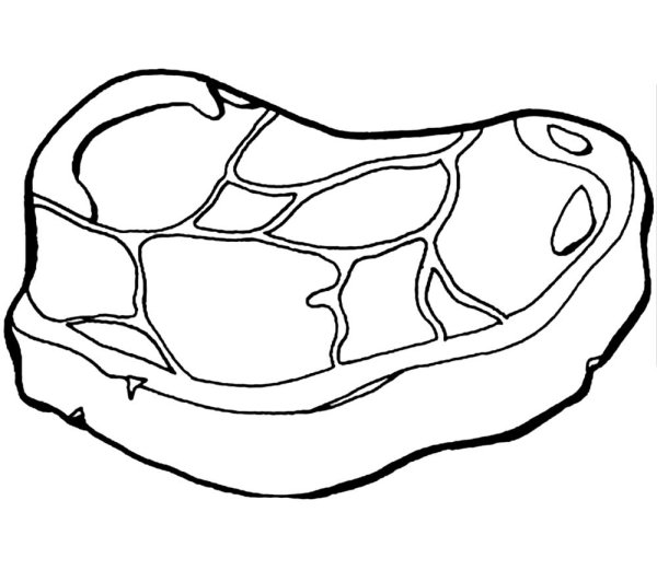 Мясо раскраска для детей