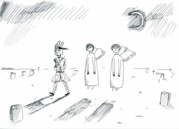 Солдат и смерть иллюстрации