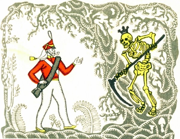 Солдат и смерть сказка