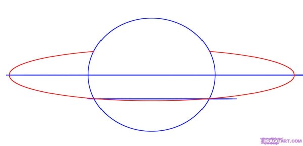 Поэтапное рисование Планета с кольцами