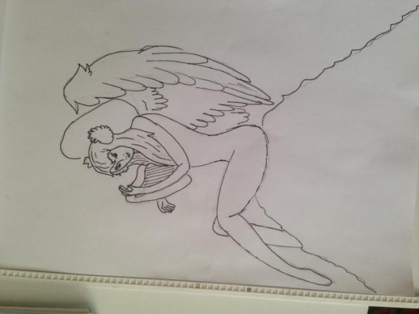 Сиреноголовый рисунок лёгкий