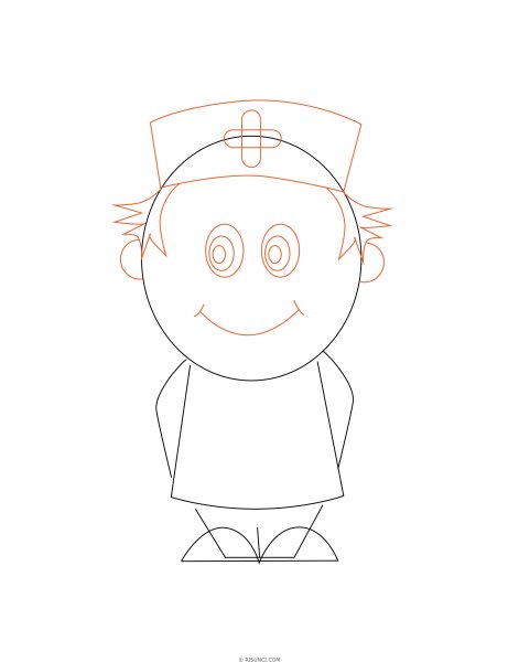 Пошаговое рисование доктора