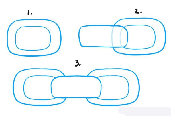 Цепь рисунок поэтапно