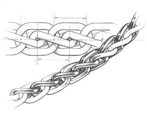 Цепь карандашом