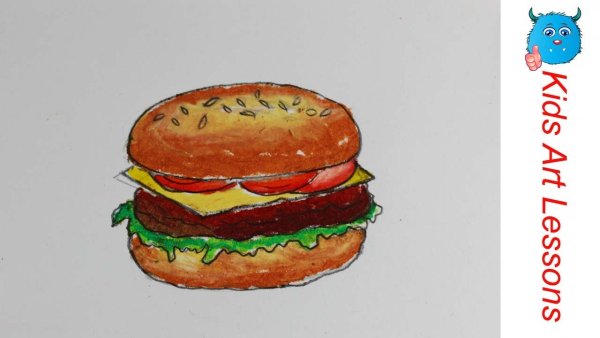 Гамбургер карандашом