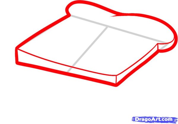 Поэтапное рисование сэндвич