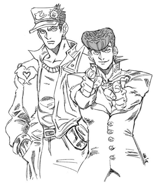 Джотаро раскраска