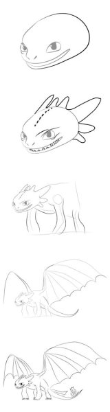 Рисунки как приручить дракона Беззубик