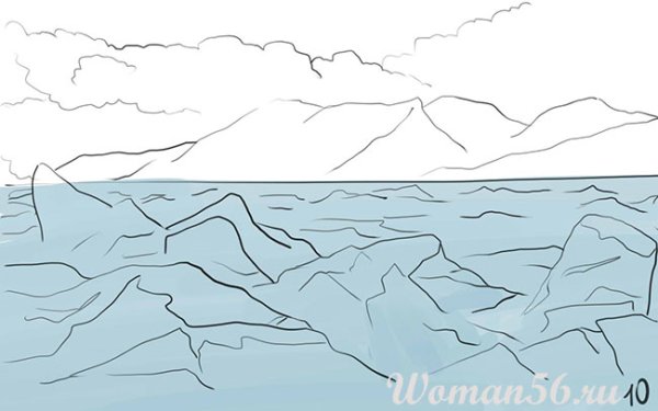 Как нарисовать лёд поэтапно
