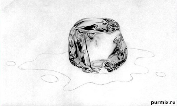 Лед рисунок карандашом