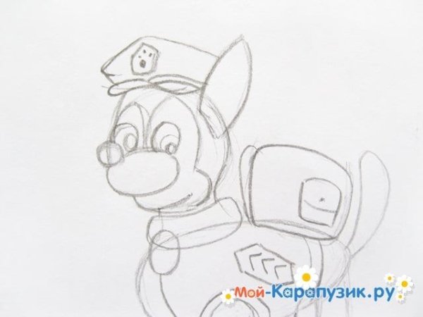 Щенячий патруль поэтапное рисование