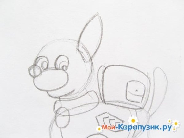 Щенячий патруль поэтапное рисование