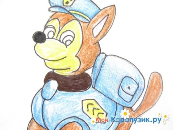 Щенячий патруль поэтапное рисование