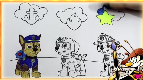Рисунок карандашом Щенячий патруль из мультика