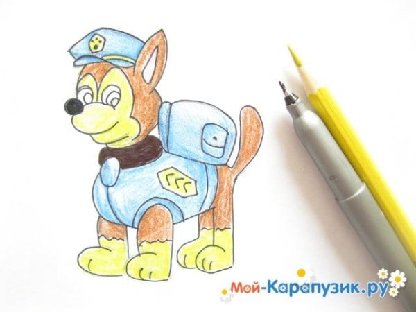 Щенячий патруль рисовать поэтапно