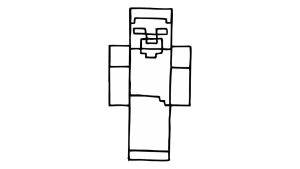 Раскраска ХЕРОБРИН из МАЙНКРАФТА