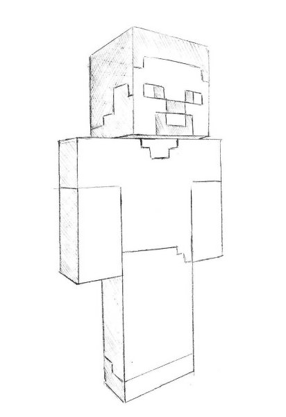 Стив нарисовать майнкрафт
