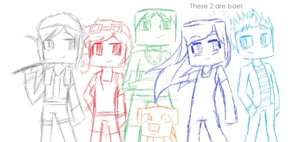 Рисование в стиле майнкрафт