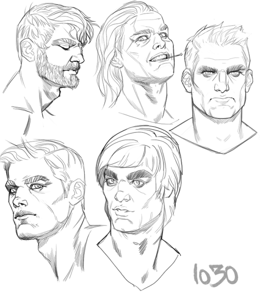 Референсы лиц Наброски