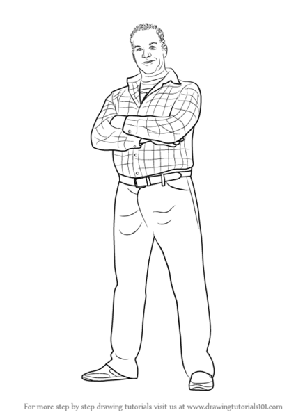 Раскраска мужчина в полный рост