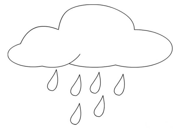 Тучка раскраска для малышей