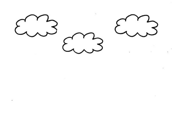 Трафарет тучки для рисования
