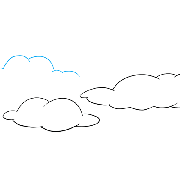 Красивые облака карандашом
