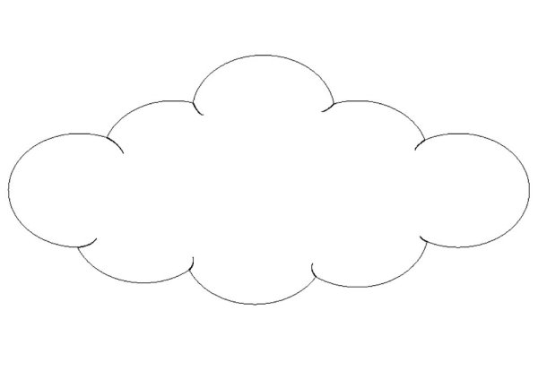 Облако раскраска для детей