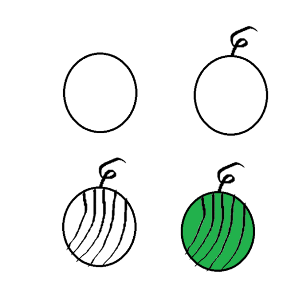 Как нарисовать Арбуз