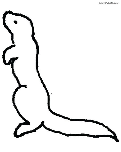 Выдра поделка трафарет