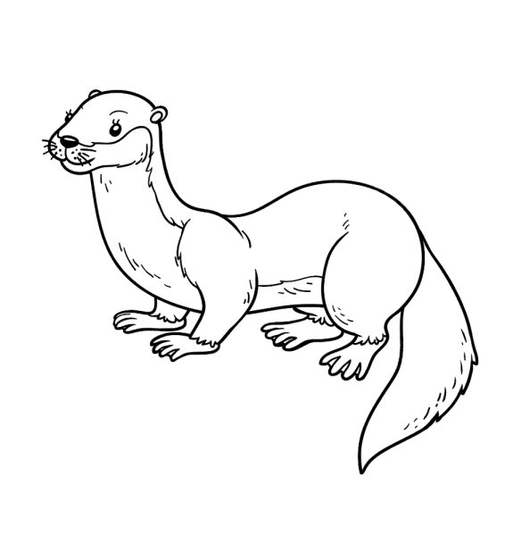 Кавказская выдра раскраска