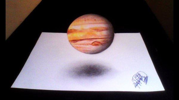 Сатурн рисунок красками