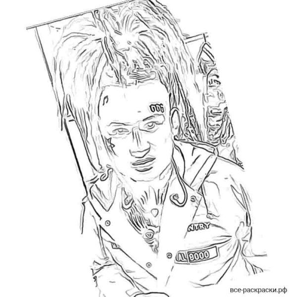 Моргенштерн рэпер раскраска