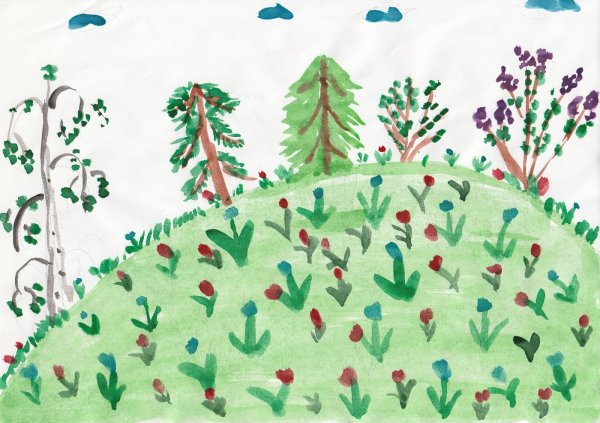 Рисование Лесная Полянка