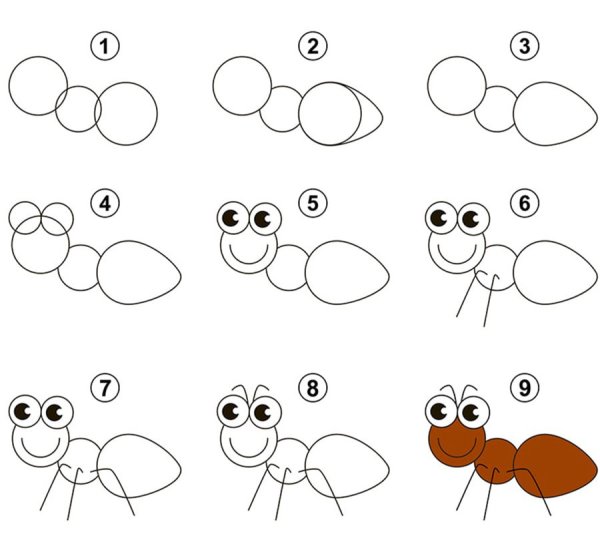 Схемы рисования для малышей