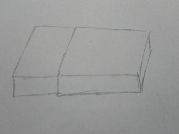 Рисование коробки поэтапно